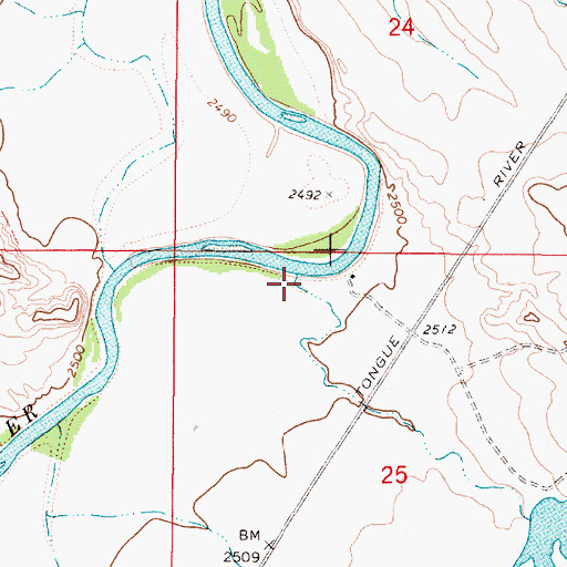 Topographic Map of Nelson Creek, MT