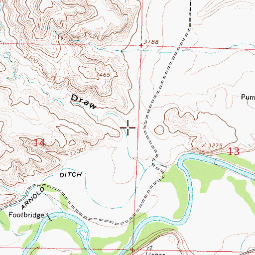 Topographic Map of Nelson Draw, MT