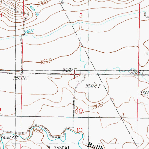 Topographic Map of Nelson Ranch, MT