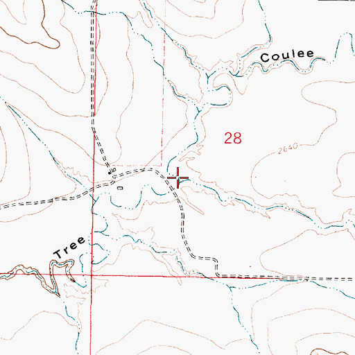 Topographic Map of Neuhardt Coulee, MT