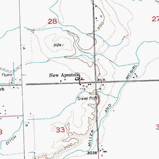 Topographic Map of New Apostolic Church, MT