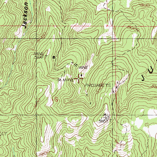 Topographic Map of New Year Mine, MT