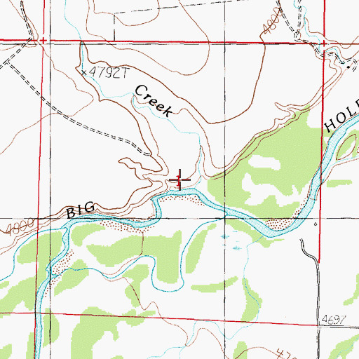 Topographic Map of Nez Perce Creek, MT