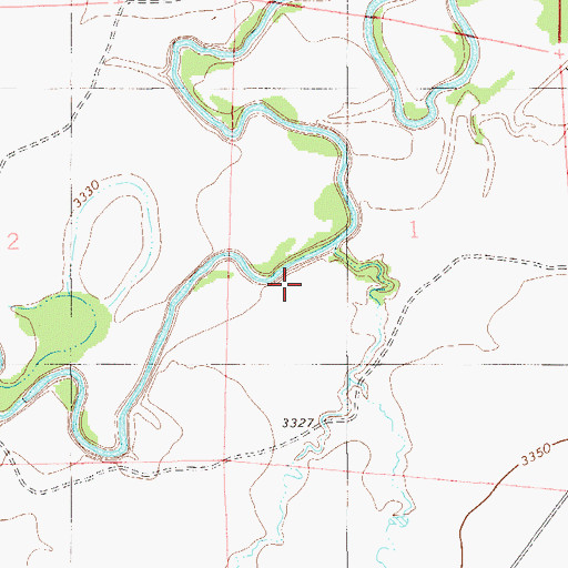 Topographic Map of Ninemile Creek, MT