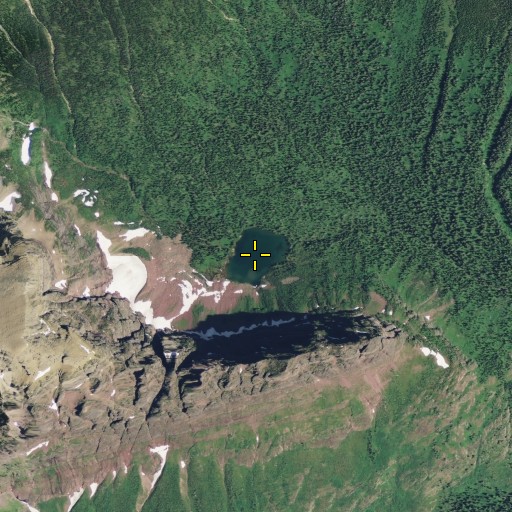 Aerial/Satellite Image of No Name Lake, MT