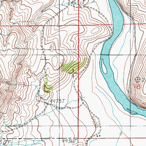 Topographic Map of Noble Ranch, MT