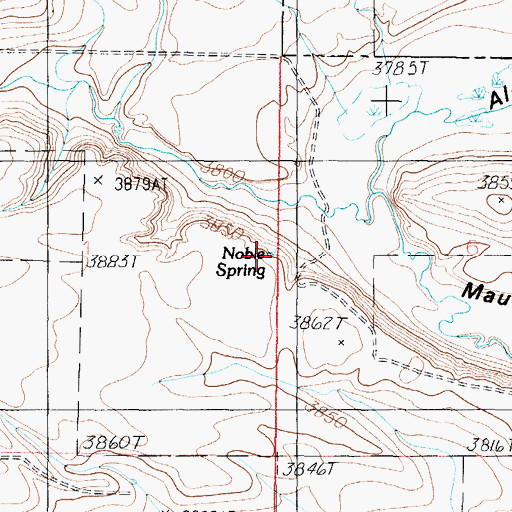 Topographic Map of Noble Spring, MT