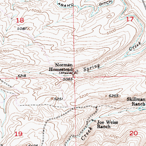 Topographic Map of Norman Homestead, MT