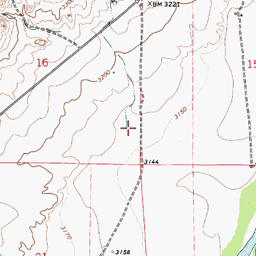 Topographic Map of North Bar Creek, MT