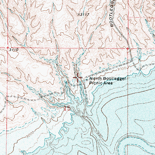 Topographic Map of North Bootlegger Picnic Area, MT