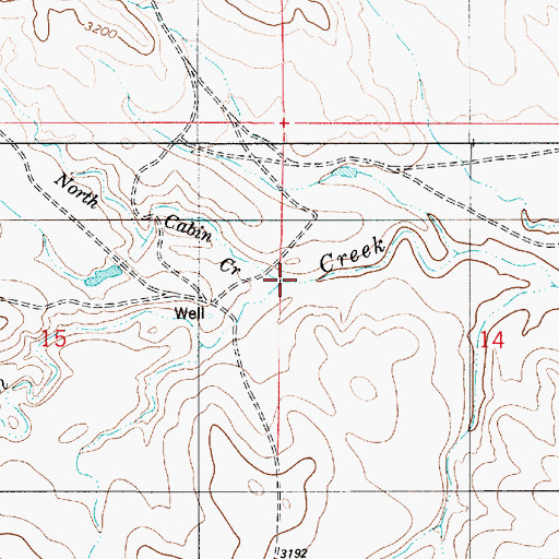 Topographic Map of North Cabin Creek, MT