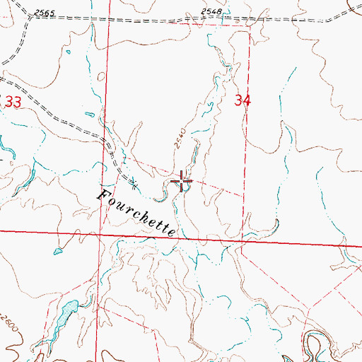 Topographic Map of North Coulee, MT