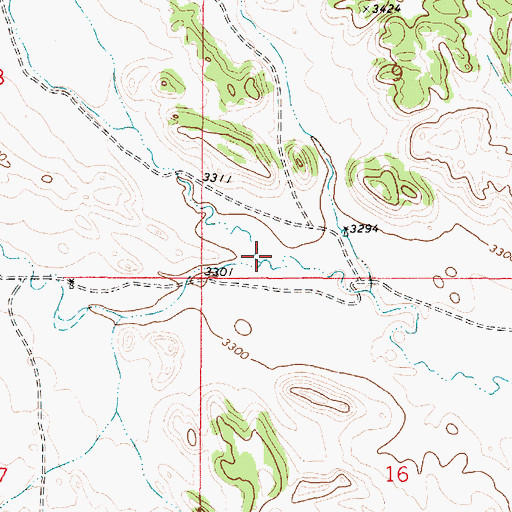 Topographic Map of North Fork Ash Creek, MT