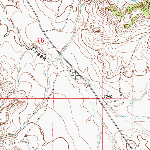Topographic Map of North Fork Baking Powder Creek, MT