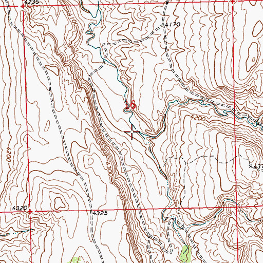 Topographic Map of North Fork Bluewater Creek, MT