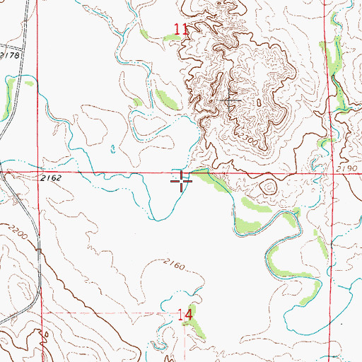Topographic Map of North Fork Burns Creek, MT