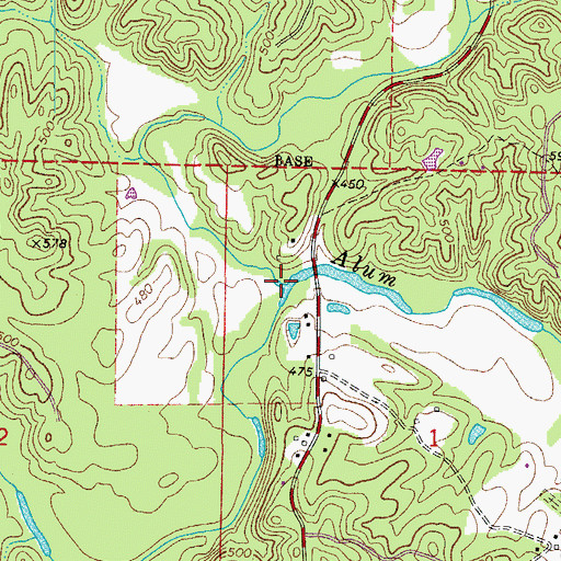 Topographic Map of Lees Creek, AR