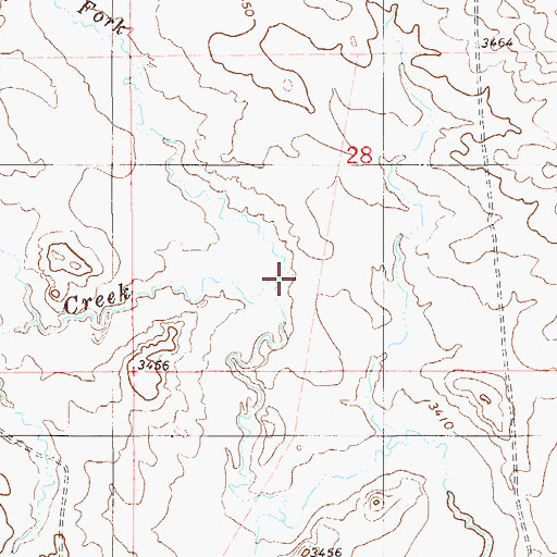 Topographic Map of North Fork Corral Creek, MT