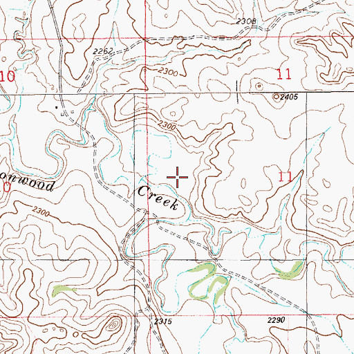 Topographic Map of North Fork Cottonwood Creek, MT