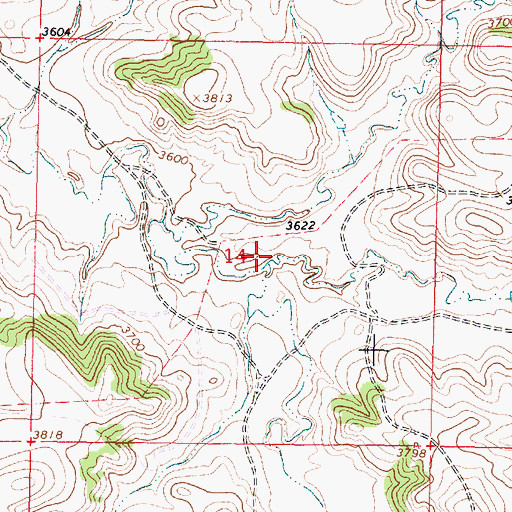 Topographic Map of North Fork Deer Creek, MT