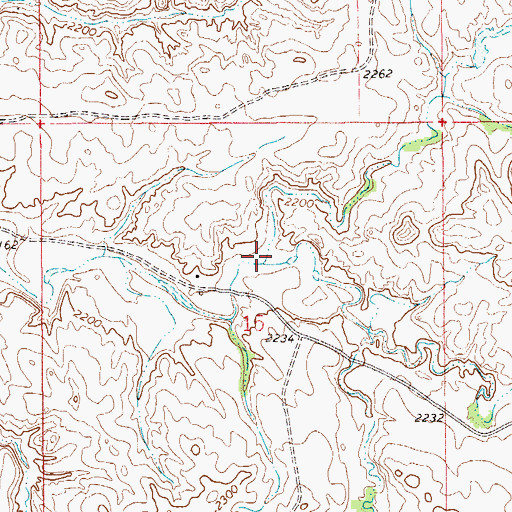Topographic Map of North Fork Dry Creek, MT