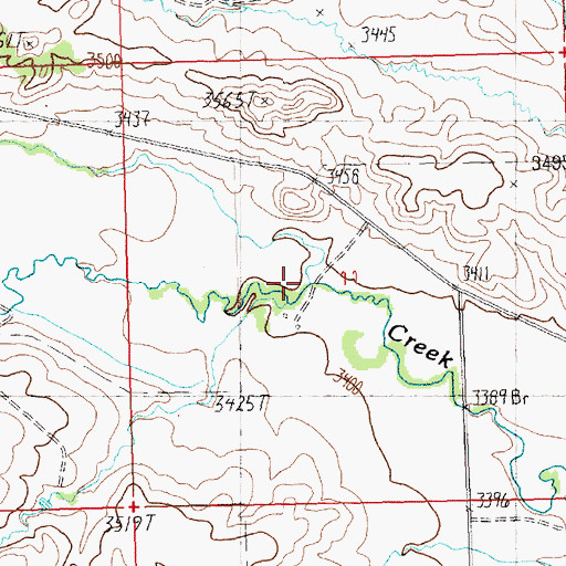 Topographic Map of North Fork Elk Creek, MT