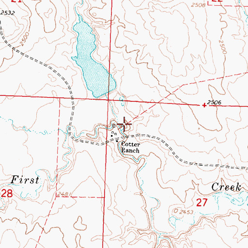 Topographic Map of North Fork First Creek, MT