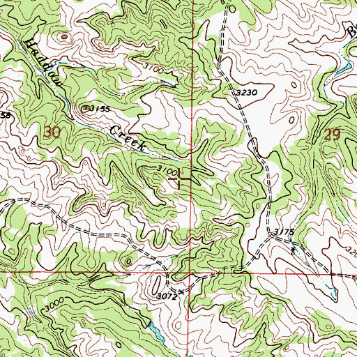 Topographic Map of North Fork Haddow Creek, MT