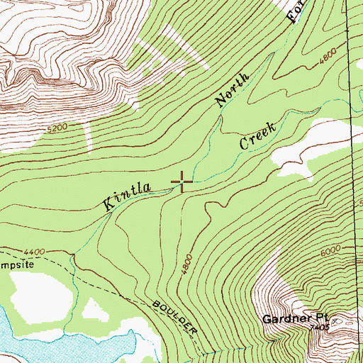 Topographic Map of North Fork Kintla Creek, MT