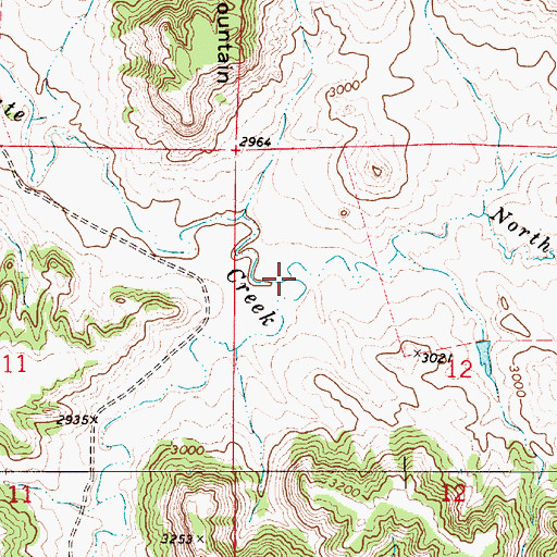 Topographic Map of North Fork Locate Creek, MT