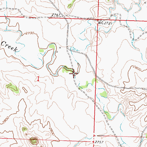 Topographic Map of North Fork Lodgepole Creek, MT