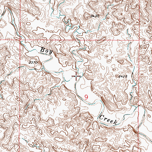 Topographic Map of North Fork Lost Boy Creek, MT