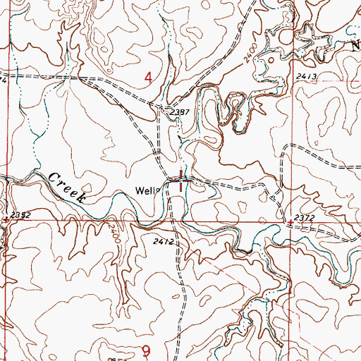 Topographic Map of North Fork McGuire Creek, MT