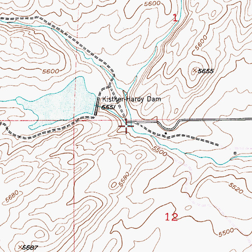 Topographic Map of North Fork Muddy Creek, MT