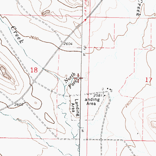 Topographic Map of North Fork Pass Creek, MT