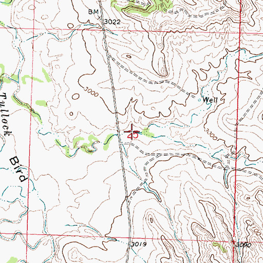Topographic Map of North Fork Rough Creek, MT
