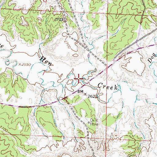 Topographic Map of North Fork Sage Hen Creek, MT