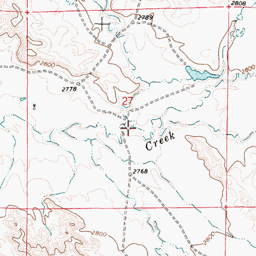 Topographic Map of North Fork Second Creek, MT