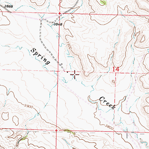 Topographic Map of North Fork Spring Creek, MT