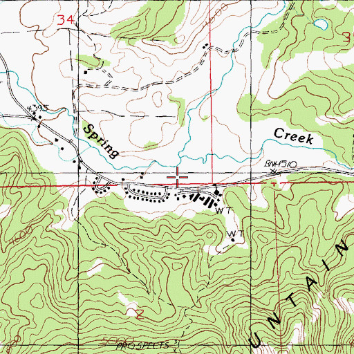 Topographic Map of North Fork Warm Spring Creek, MT