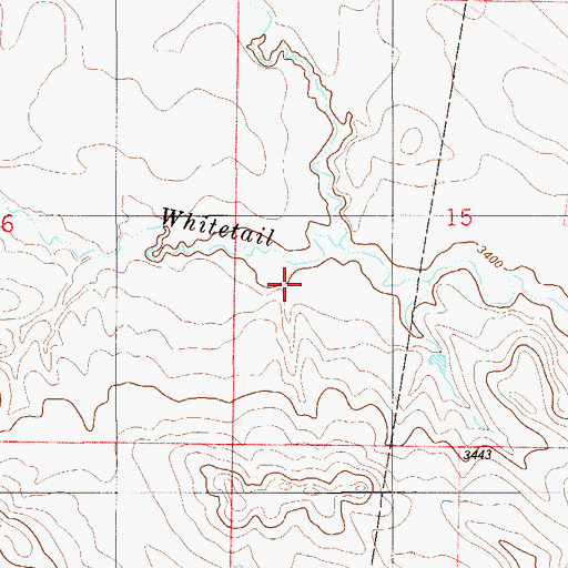 Topographic Map of North Fork Whitetail Creek, MT