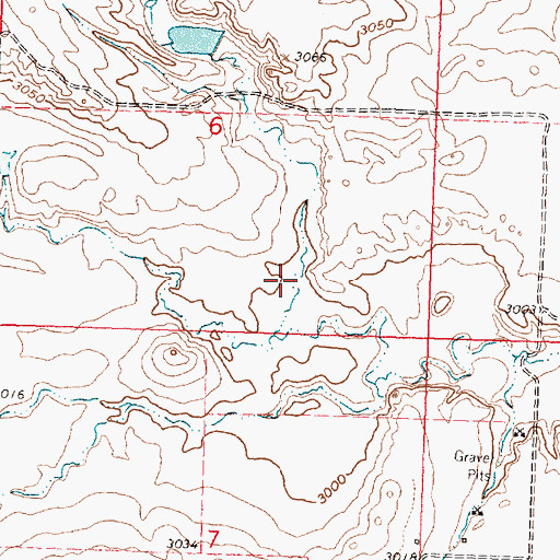 Topographic Map of North Fork Whitman Coulee, MT