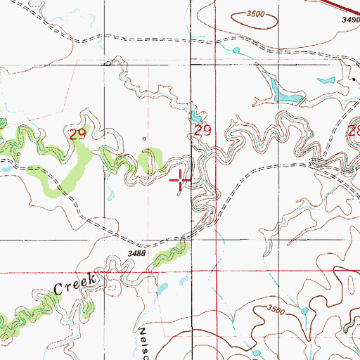 Topographic Map of North Fork Willow Creek, MT