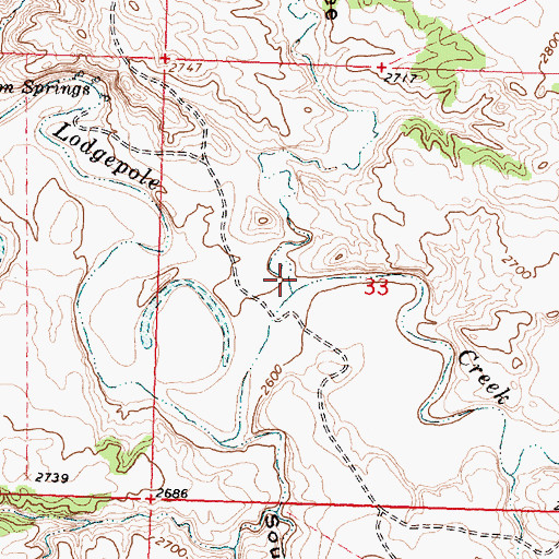 Topographic Map of North Kirby Coulee, MT