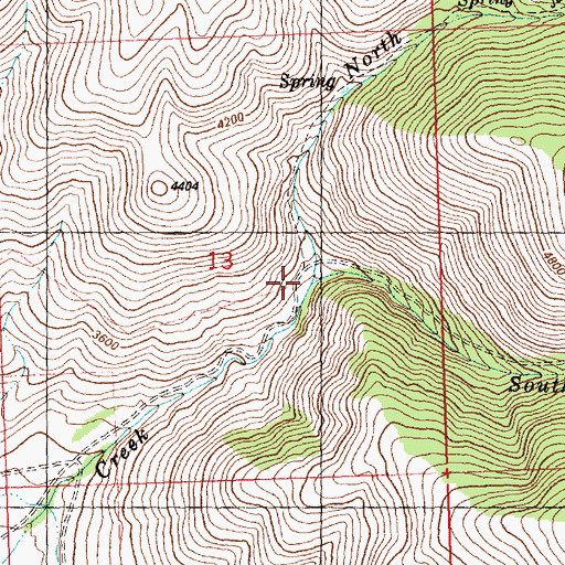 Topographic Map of North Lamoose Creek, MT