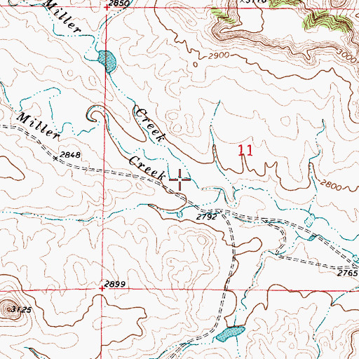Topographic Map of North Miller Creek, MT