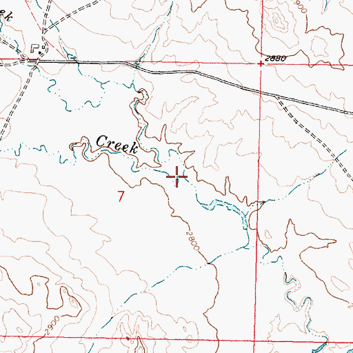 Topographic Map of North Phillips Creek, MT