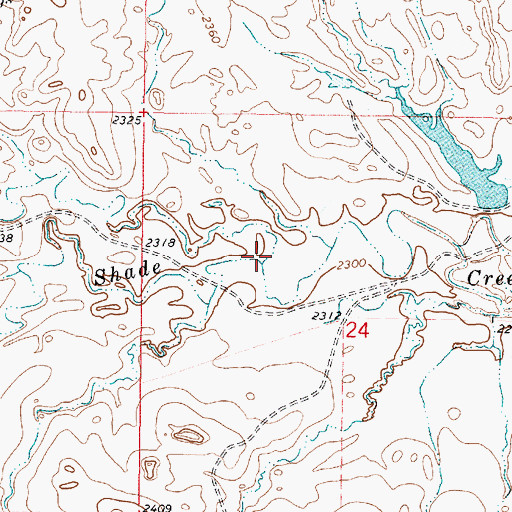 Topographic Map of North Prong Shade Creek, MT