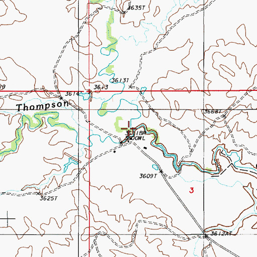 Topographic Map of North Thompson Creek, WY