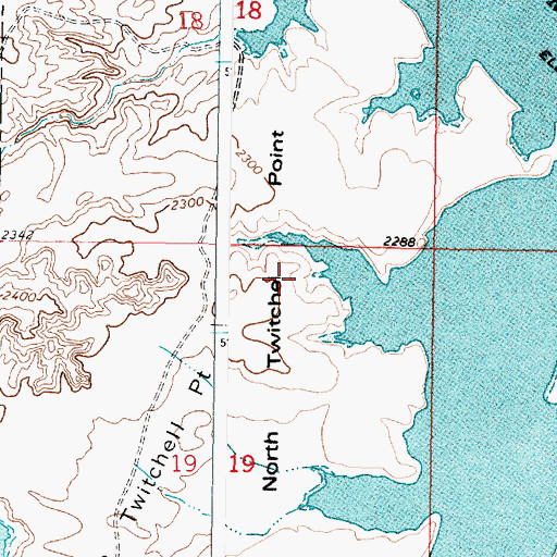 Topographic Map of North Twitchell Point, MT